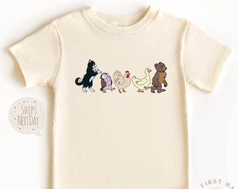 Little Bear Toddler T-Shirt, Cute Animal Friends Shirt, Animated TV Show Tee, Television Series Shirt, Animal Friends T-Shirt, Kids T-Shirt