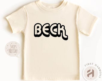 Retro Personalized Toddler Shirt  Custom Kids Name Tee Baby Infant Youth T-Shirt Cotton Outfit Top