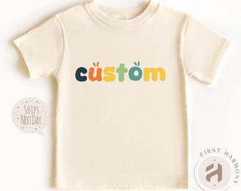 Personalized Toddler Shirt: Custom Text Tee, Baby Onesie