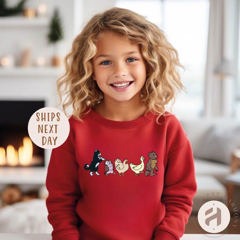 Little Bear Toddler Sweatshirt, Cute Animal Friends Sweatshirt, Animated TV Show Sweatshirt, TV Series Sweatshirt, Animal Friends Sweatshirt image 6