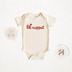 Lil Nugget Baby Bodysuit or Kids T Shirt Cute Toddler Tee Pregnancy Reveal New Baby Announcement Gender Neutral Outfit