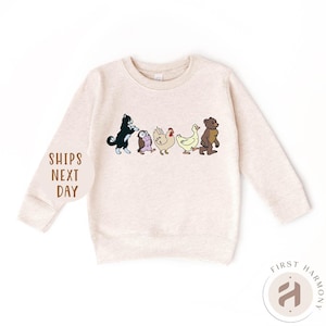 Little Bear Toddler Sweatshirt, Cute Animal Friends Sweatshirt, Animated TV Show Sweatshirt, TV Series Sweatshirt, Animal Friends Sweatshirt