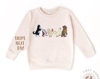 Little Bear Toddler Sweatshirt, Cute Animal Friends Sweatshirt, Animated TV Show Sweatshirt, TV Series Sweatshirt, Animal Friends Sweatshirt