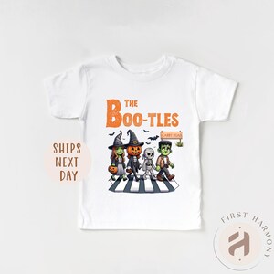 Retro Halloween Kids T-Shirt: Spooky Monster Boo-tles Fall Shirt