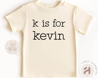 Personalized Letter Name Toddler Shirt: Vintage Kids Tee