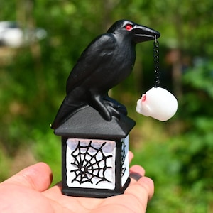 4.4&quot; Natural Obsidian Crow,Hand Carved,Reiki Healing,Crystal Carving,Obsidian Skull,Crystal Decor,Crystal Statue,Crystal Gift