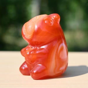 2 Inches Natural Red Agate Capybara,Hand Carved,Reiki Healing,Crystal Carving,Agate Crystal,Crystal Decor,Capybara Statue,Crystal Gift