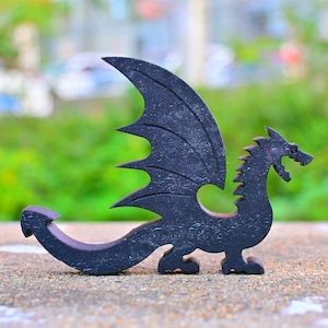 4 Inches Natural Obsidian Carved Dragon,Crystal healing,Crystal gift,Carved crystal,Obsidian skull,Dragon decor,Dragon statue,Dragon Skull
