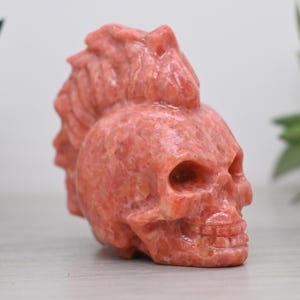 2,6 &quot;Naturquarz geschnitzter Schädel, Kristallheilung, Kristallgeschenk, geschnitzter Kristall, Kristallschädel, Jadeschädel, Kristallverzierung