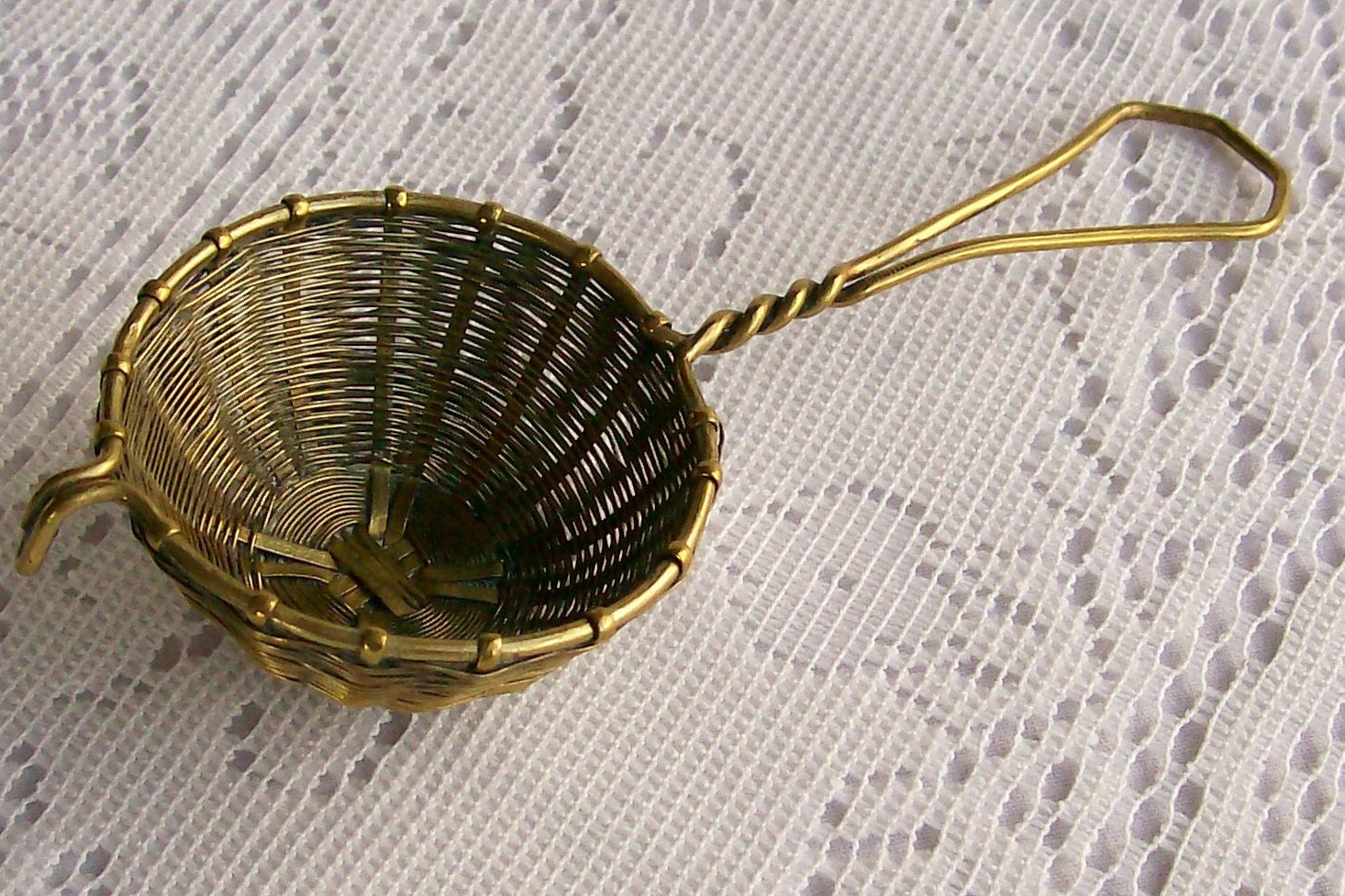 Tea Strainer Brass Woven Made in Japan Etsy