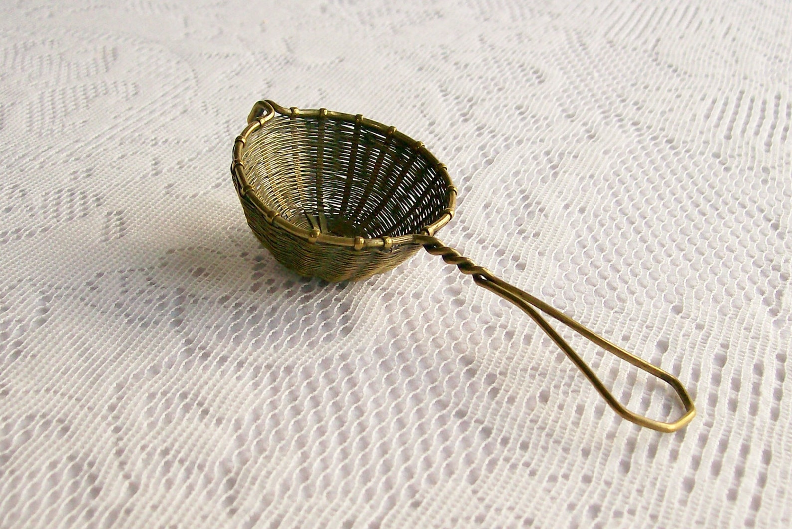 Tea Strainer Brass Woven Made in Japan Etsy