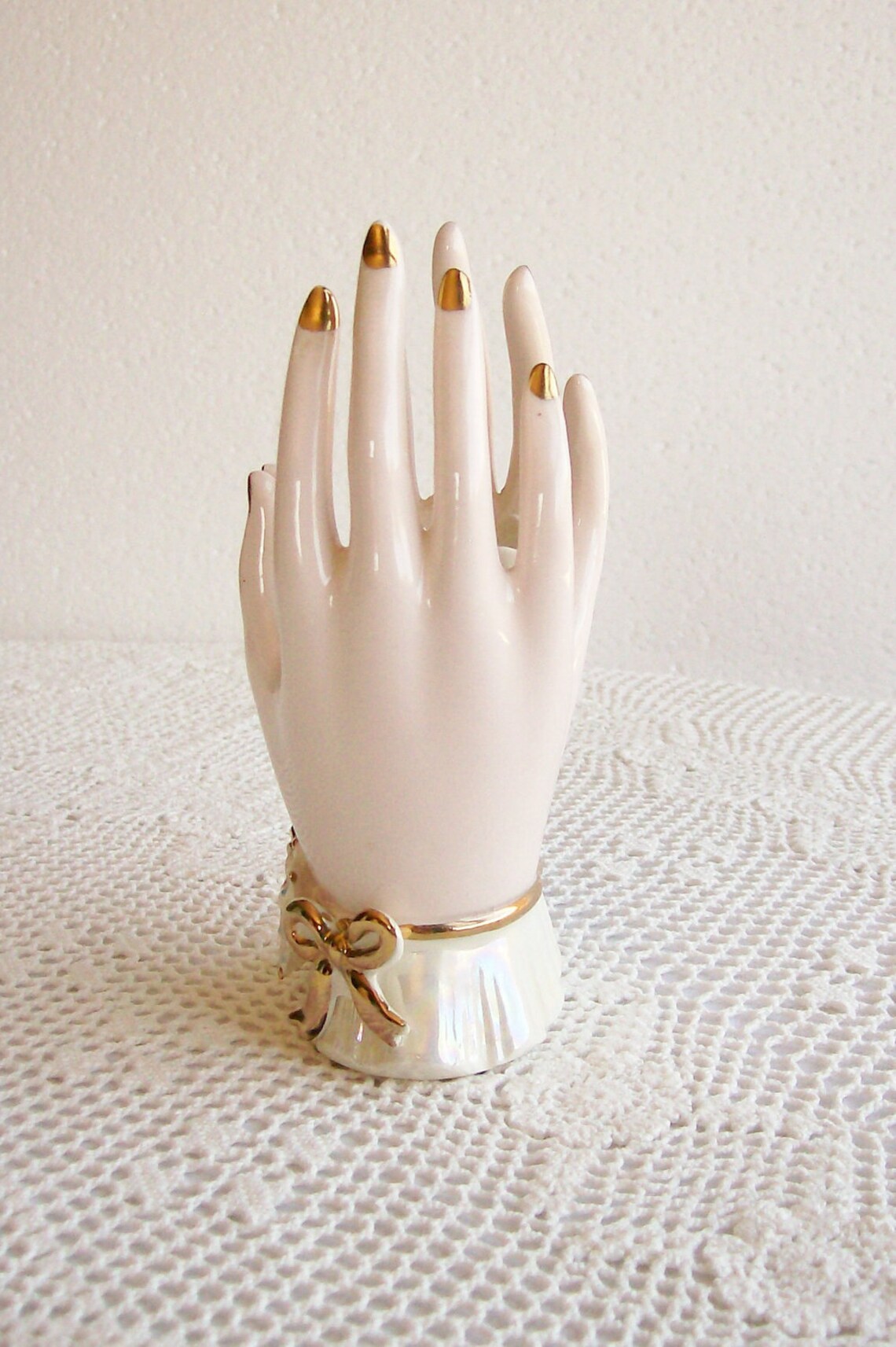 Vintage Hand Vase Japan Rubens Gold Trim Etsy