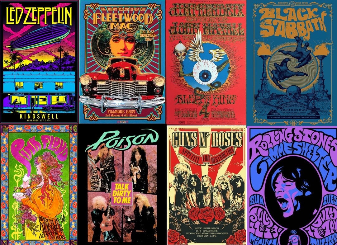 70s rock concert posters - Etsy 日本