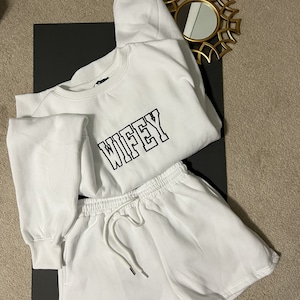 Wifey Sweatshirt and shorts set for the bride