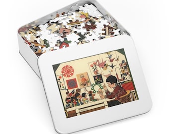 Charming Boy's Room Scene Jigsaw Puzzle, Choose 30/110/252/500 Pieces, Perfect Indoor Activity for Kids and Family Gift