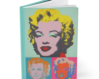 Shot Marilyns Warhol Art Journal, Matte Hardcover A5 Notebook, Stylish Writing Gift for Art Lovers