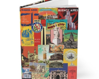 Buenos Aires Mosaic A5 Hardcover Journal, Matte Finish, Ruled Pages, Perfect Everyday Notebook or Travel Diary