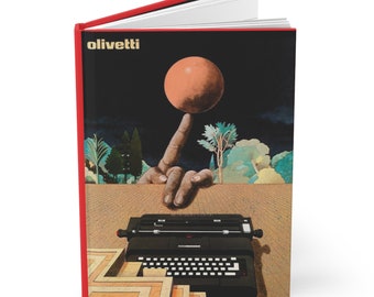 Olivetti Typewriters Advertisements Matte Journal, Milton Glaser Poster, Hardcover Journal - Unique Gift for Writers