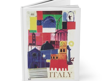 Wanderlust Italy Travel Journal - A5 Matte Hardcover Notebook, Ideal for Travel Memories and Gift