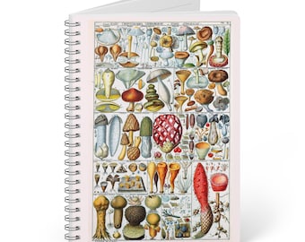 Fungi Schwaemme Notebook, A5 Wirobound, Softcover with Ruled Pages, Perfect for Journaling or Office Work, Unique Stationery Gift