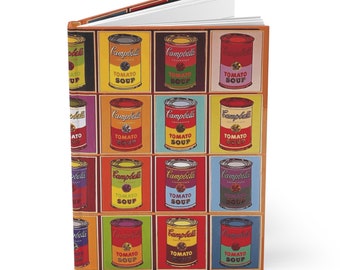 Andy Warhol's Campbell's Soup Cans, A5 Hardcover Journal Matte, Ruled Pages