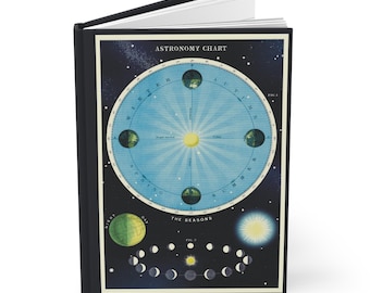 Astronomy Seasons Chart Journal - A5 Matte Hardcover with Lined Pages, Stylish Journaling Gift