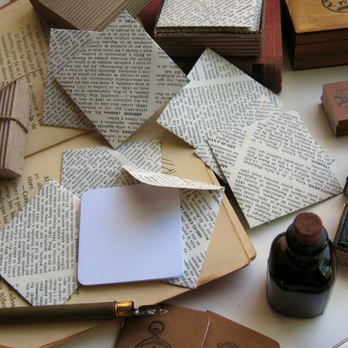 Encyclopedia Paper Mini Stationery Set Etsy