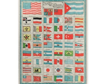 Flags of All Nations Puzzle - Educational Family Game, Geography Gift, Available in Multiple Sizes