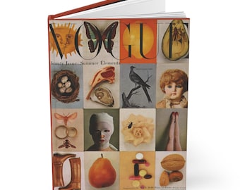 Elegant A5 Matte Journal with 1946 Vogue Cover - Irving Penn Artwork - Chic Diary for Journaling - Art Lover Gift