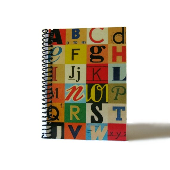 Alphabet Letters Notebook A6 Spiral Bound Back to School Etsy