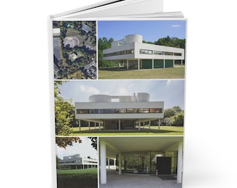 Le Corbusier Ville Savoye Hardcover Journal, A5 Matte Finish Notebook for Architecture Enthusiasts, Unique Gift for Designers