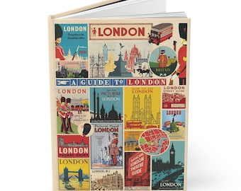 London Mosaic Travel Guide Journal - Vintage Style Matte A5 Notebook, Ideal for Personal Journaling - Unique Gift for Writers