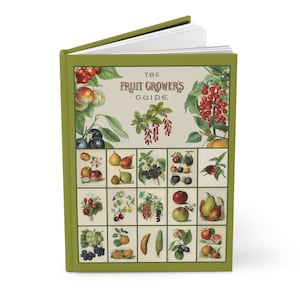 Fruits Grover's Guide A5 Hardcover Notebook, Ruled Pages Journal for Gardening Lovers, Unique Nature-Inspired Gift