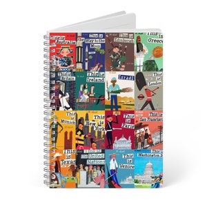 World Travel A5 Journal - Wirebound Softcover with Lined Pages - Ideal Gift for Adventurers and Wanderlust Seekers