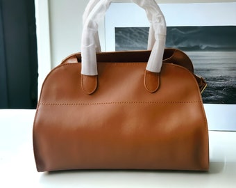 Große Ledertasche Handtasche | Margaux 15 | Margaux 10 | Stilvoll und trendig | Alltag Pendler Tasche | Damen Reisetasche | Vintage Style Tasche