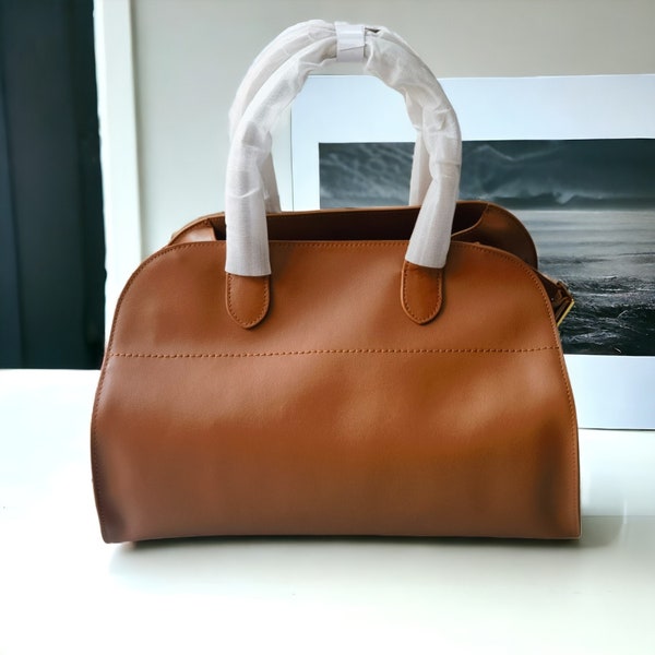 Große Ledertasche Handtasche | Margaux 15 | Margaux 10 | Stilvoll und trendig | Alltag Pendler Tasche | Damen Reisetasche | Vintage Style Tasche