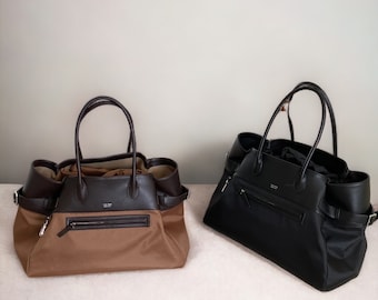 Large Leather Women's Tote Handbag | Everyday Commuter Bag | Margaux 17 |  Womens Travel Bag | Vintage Style Bag | Canvas Tote Bag | Handbag