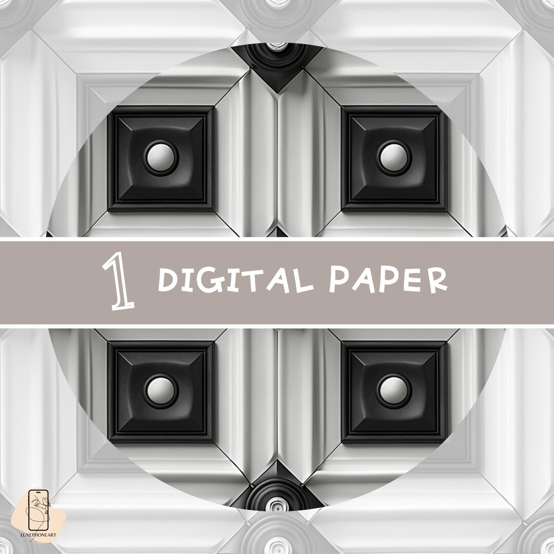 Single of 3D Design Abstract Black and White Printable Paper, Digital ...