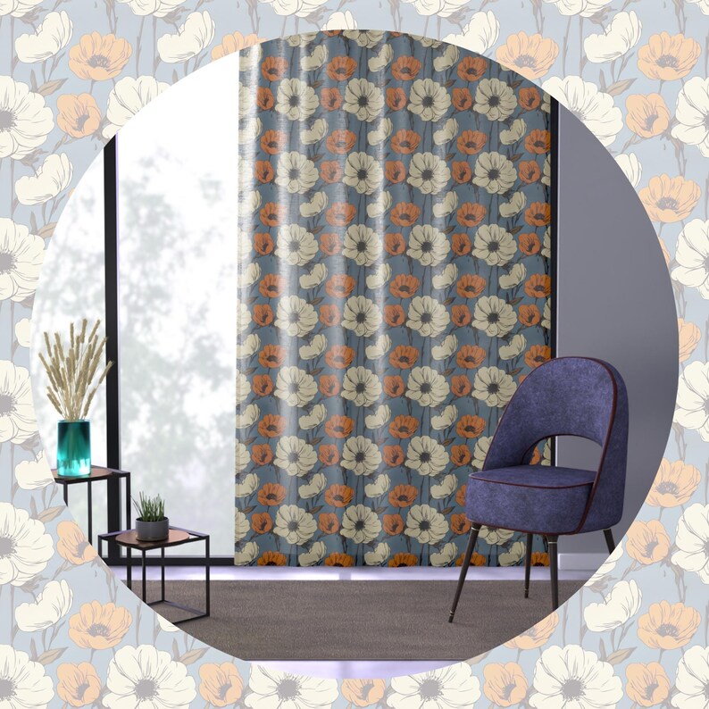 Bundle of 5 Modern Floral Printable Paper, Digital Wallpaper for