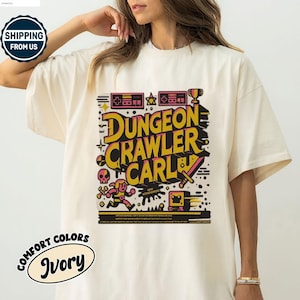 Dungeon Crawler Carl Comfort Colors Shirt, Princess Donut And Mongo Graphic Shirt, Bookish Fantasy Tee Shirt, Goddamns Donut Shirt