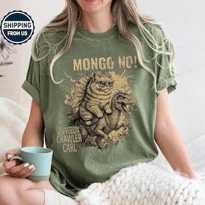 Dungeon Crawler Carl Comfort Colors Shirt, Princess Donut And Mongo Gift, Vintage Book Lover Gift, Bookish Shirt, Scifi Fantasy Apparel