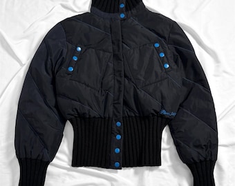 Doudoune bomber vintage Miss Sixty Y2K taille haute, col roulé court