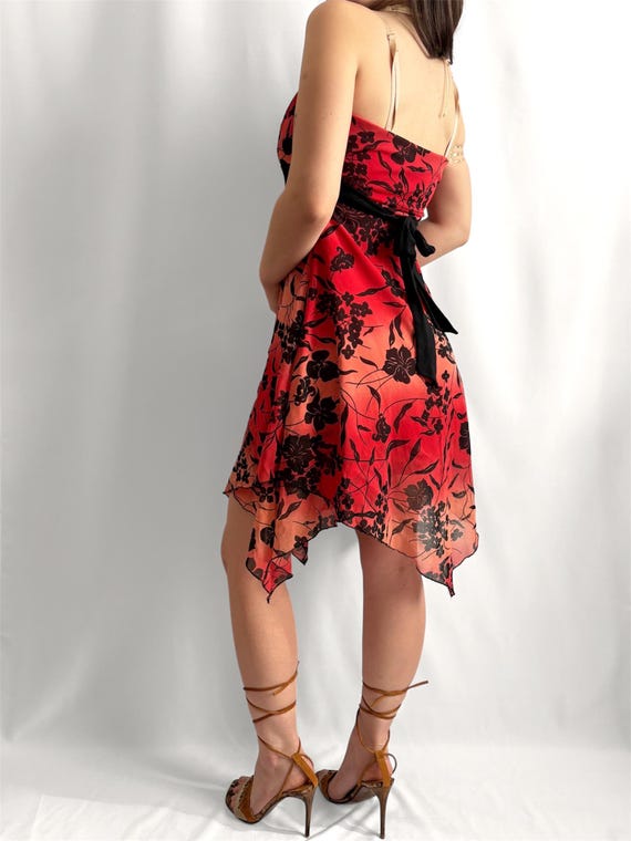 Jane Norman Vintage Y2K 2000s Asymmetrical Floral Print Dress - Etsy