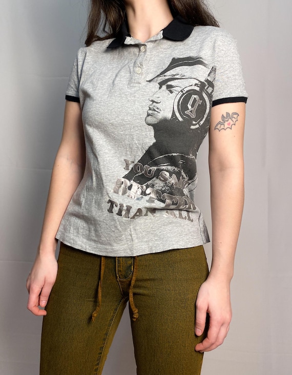 John Galliano, vintage John Galliano T-shirt graphic print retro rare luxury tee 90s basic classic made in Italy retro top