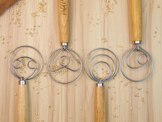 Custom Dough Whisk, Personalized Sourdough Whisk, Custom Engraved Danish Dough Whisk, Danish Dough Hook for Bread Making, Gifts for Baker