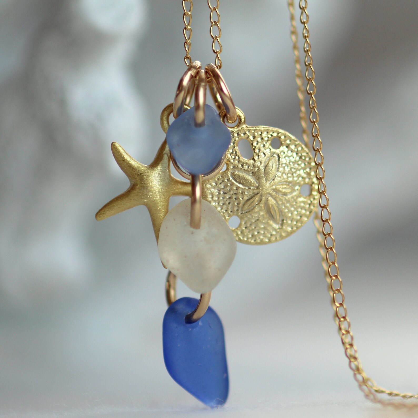 Sea Glass Necklace nova scotia gold sea glass necklace gift Etsy