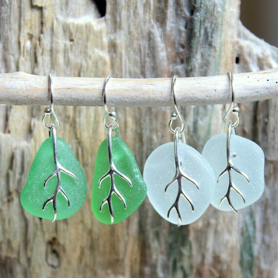 Etsy sea shop glass earrings