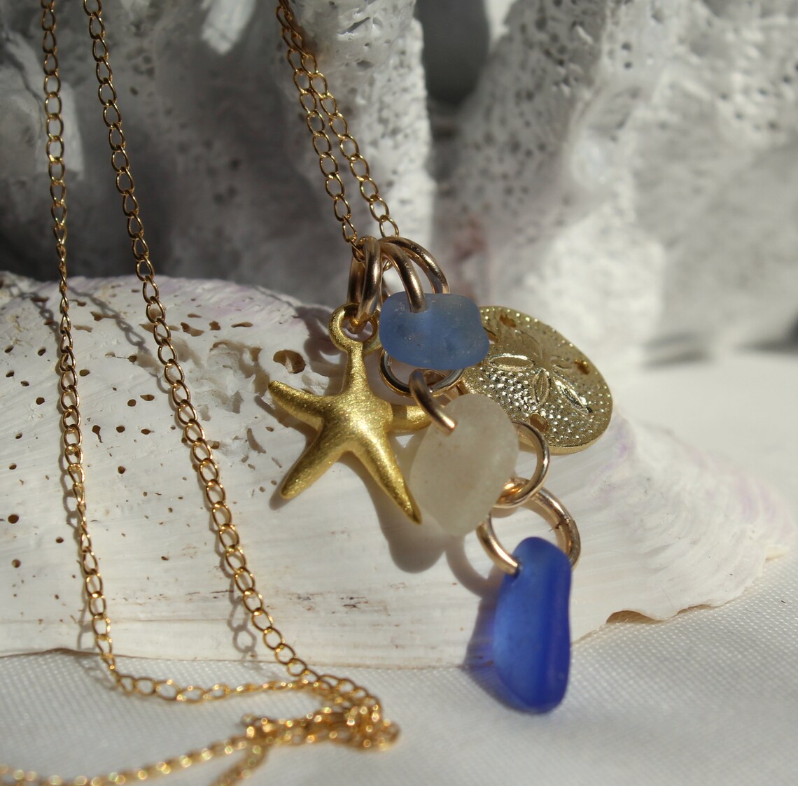 Sea Glass Necklace nova scotia gold sea glass necklace gift Etsy