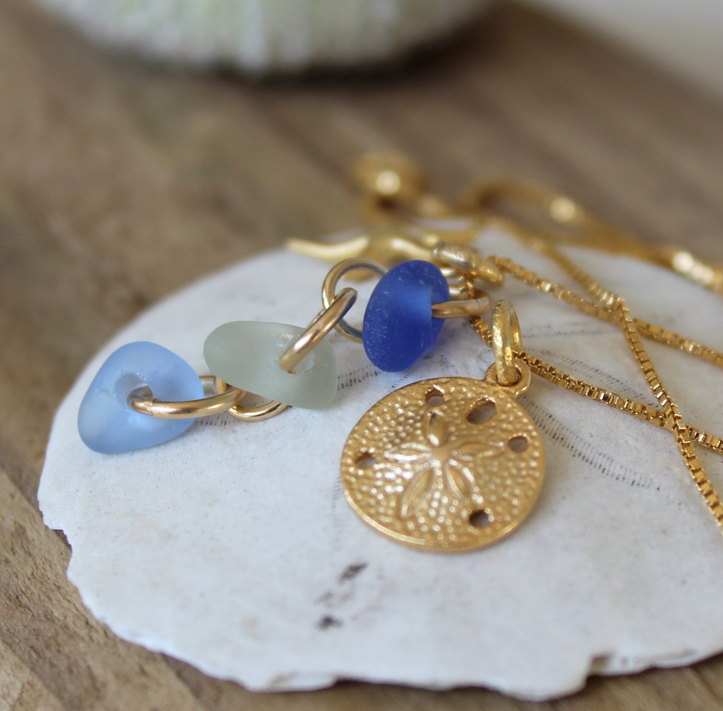 Sea Glass Necklace nova scotia gold sea glass necklace gift Etsy