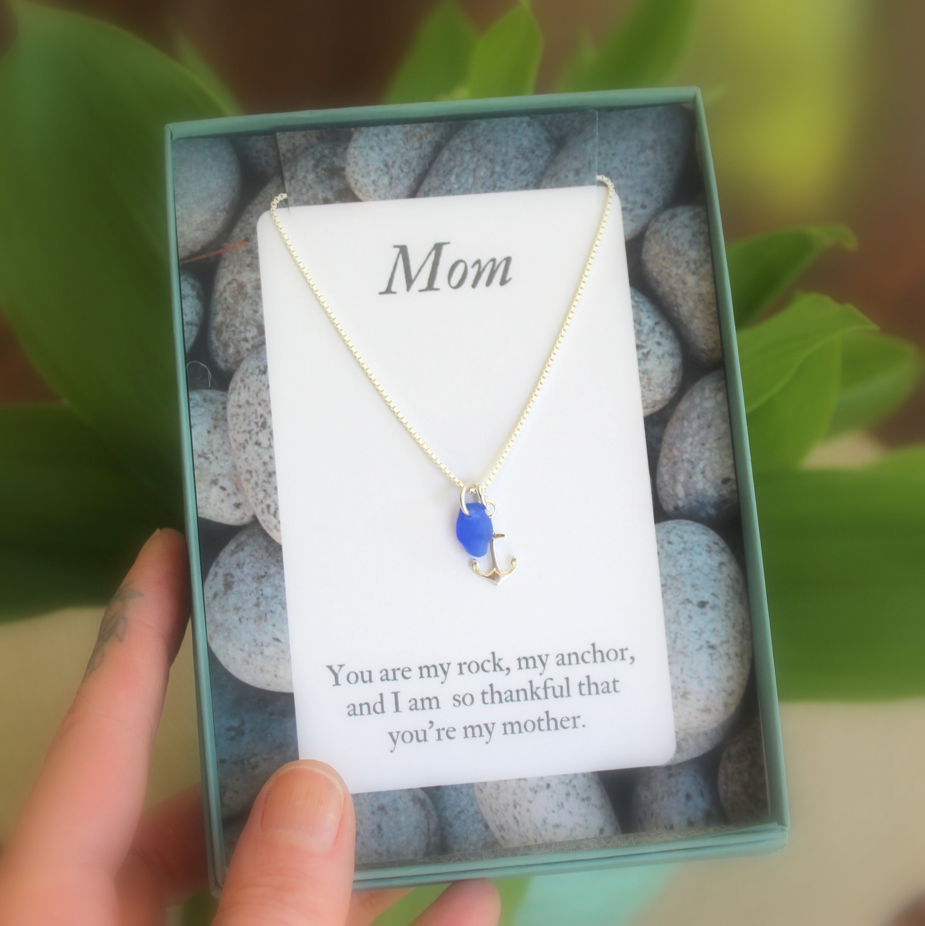 Mom Necklace Mom Birthday Gift Sea 